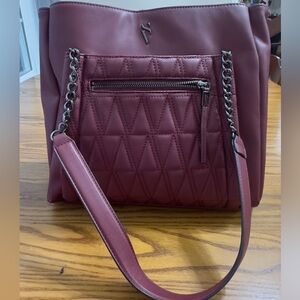 Simply Vera Vera Wang Maroon Quilted tote